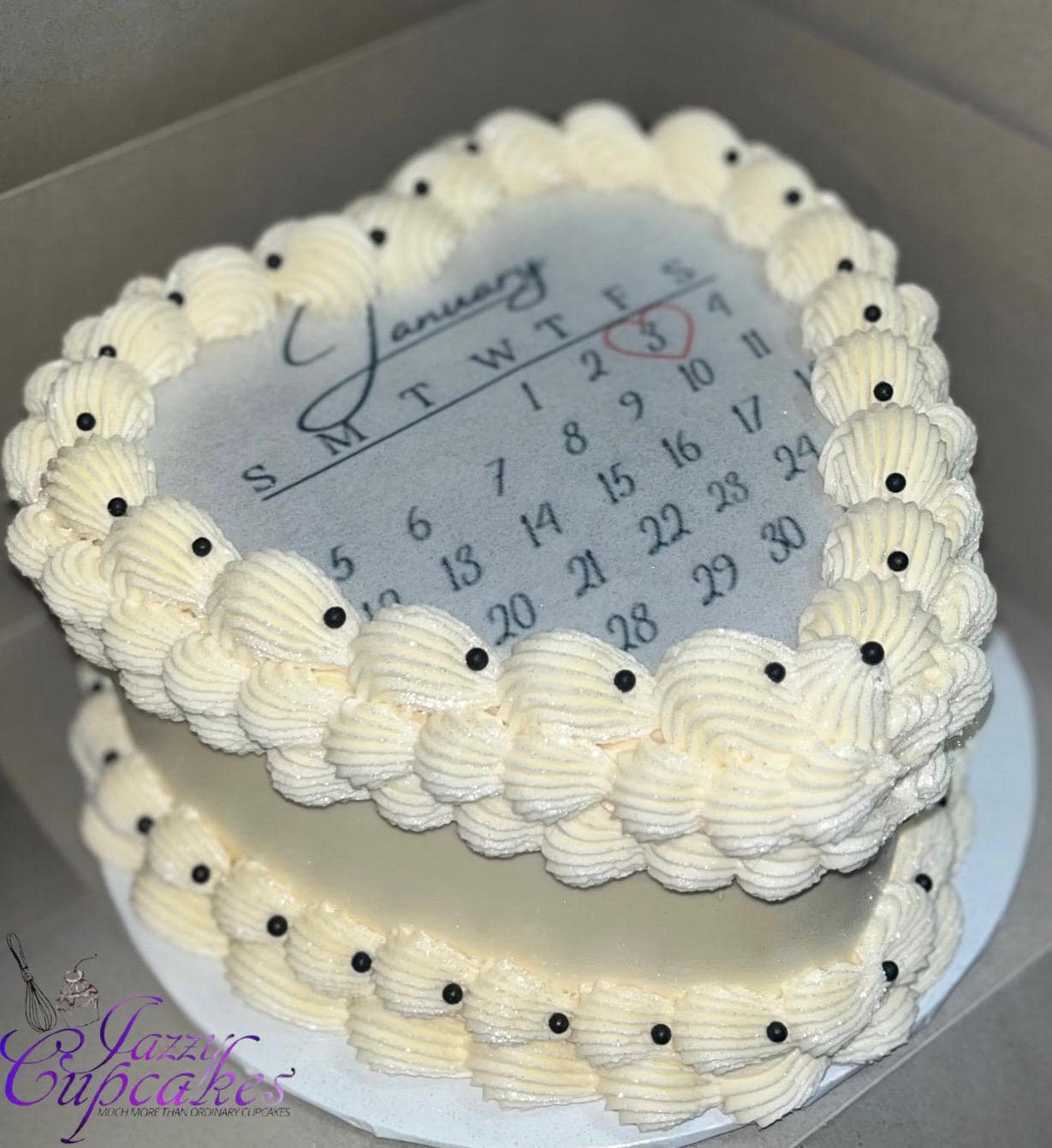 2026 Burn Away Calendar Cake Topper: Custom Heart Template (Instant Download)