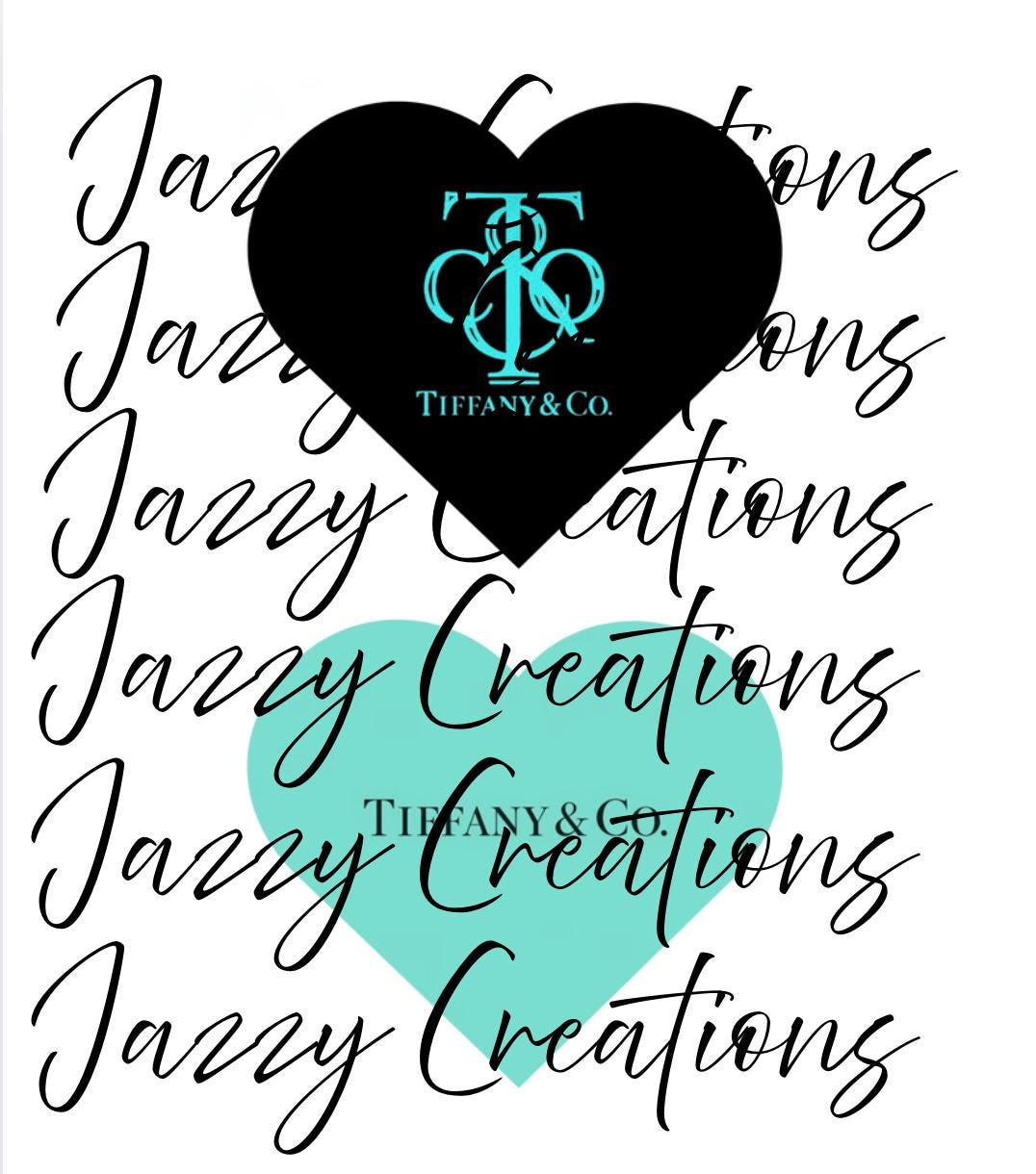 Custom Tiffany & Co. Heart Edible Cake, Cupcake, Cookie Image Toppers